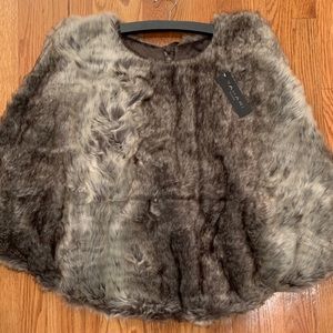 Tahari 52” Faux Wolf Fur Christmas Tree Skirt